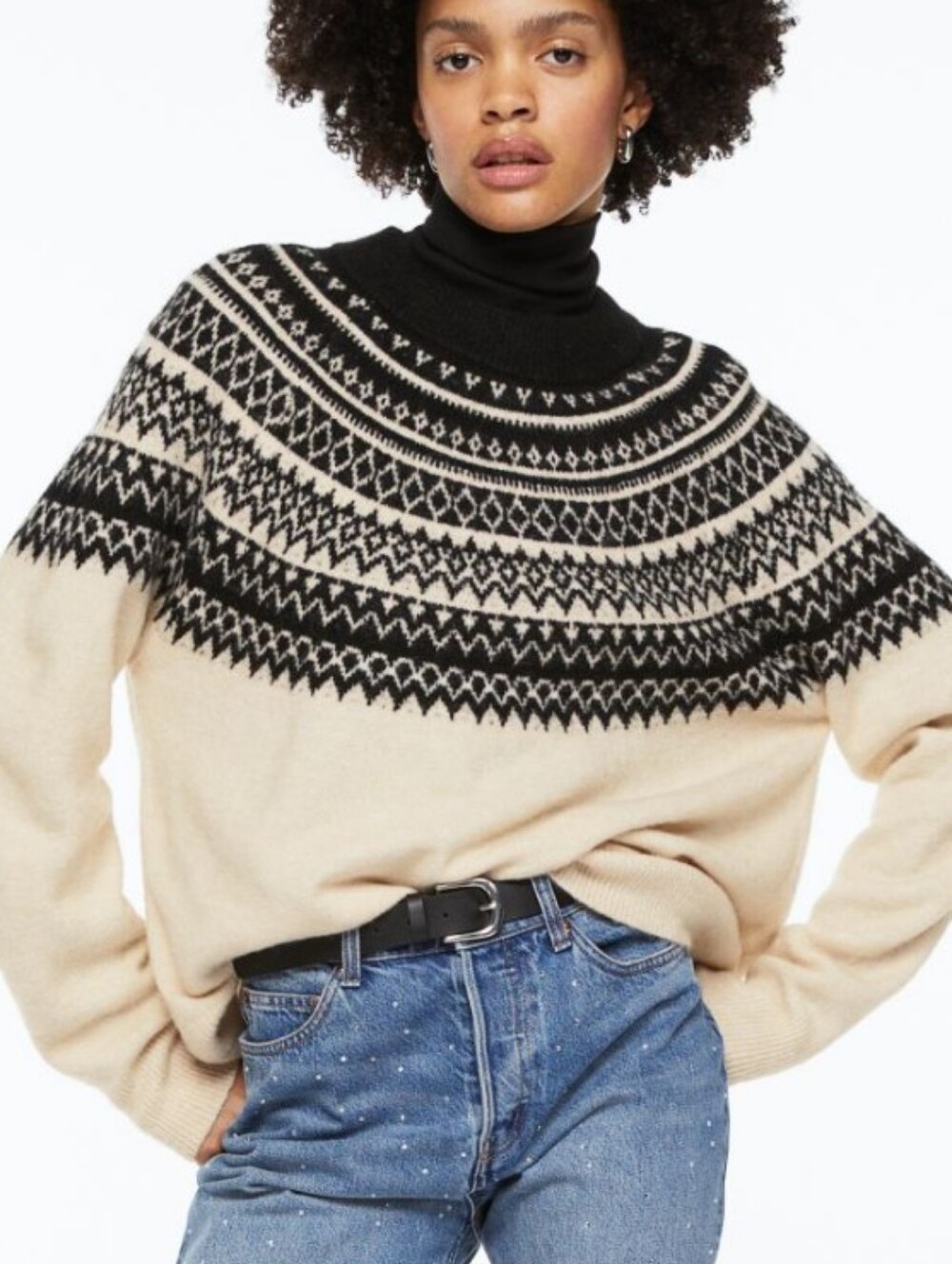 H&M Faire Isle Sweater Sz S